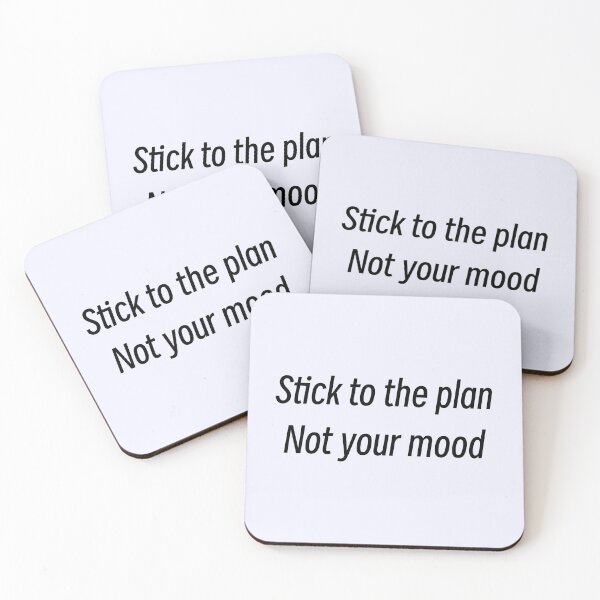 Item preview, Stick To The Plan Not Your Mood Motivational Quote  designed and sold by AngelrayByMadi.