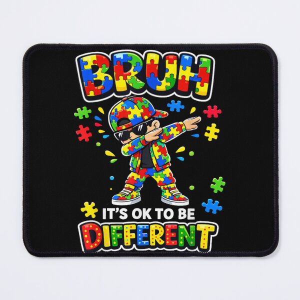 Item preview, Bruh Its Ok To Be Different Autism Awareness Puzzle Dab Boy Art designed and sold by StanaLuis.