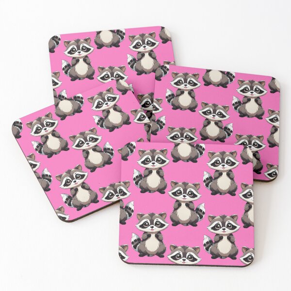 Item preview,  Raccoon Pattern Design On Pink Background  designed and sold by PatternTitan.