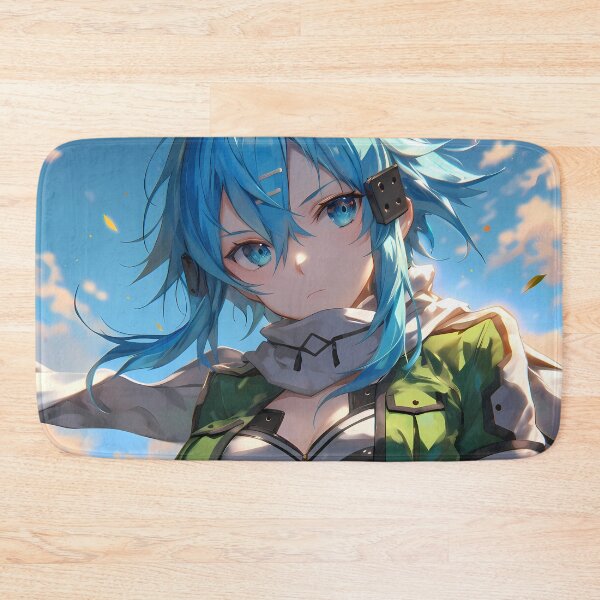 Item preview, Sinon Sword Art Online Blue Hair Waifu Sky Background Calm designed and sold by Spraykart.