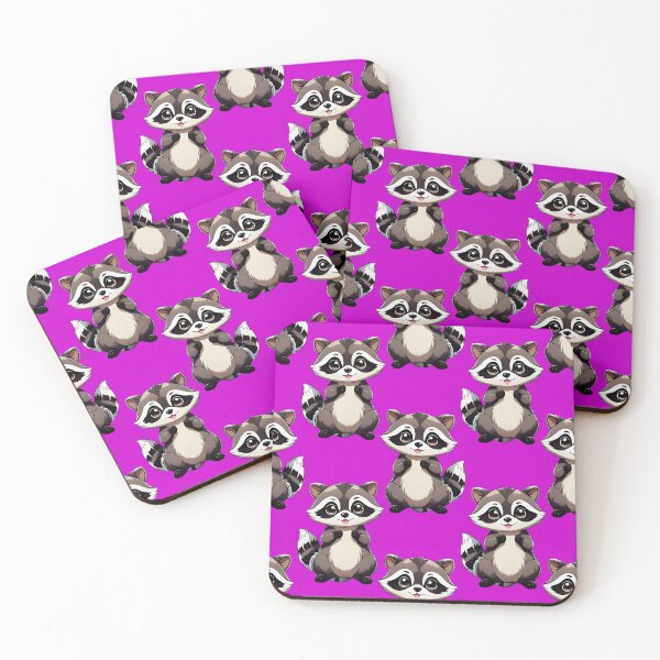 Item preview, Raccoon Pattern Design On Purple Background  designed and sold by PatternTitan.