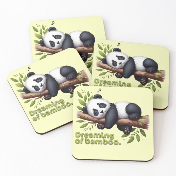 Item preview, Dreaming of Bamboo Cute Sleeping Panda Illustration designed and sold by Valeriia_Isaieva.