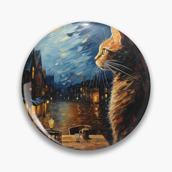 Item preview, Moonlit Cat at Night Café designed and sold by Erika Kaisersot.