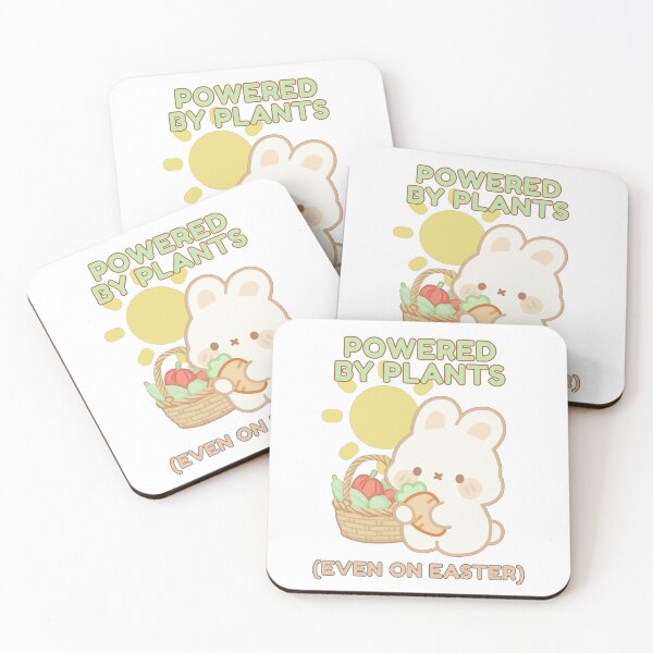 Item preview, Powered by Plants (Even on Easter) – Cute Vegan Easter Bunny designed and sold by tellia-kallisto.