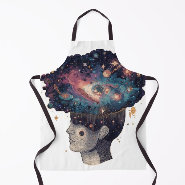 Item preview, Universe of Thoughts – Surreal Cosmic Mind Illustration designed and sold by catcurio.