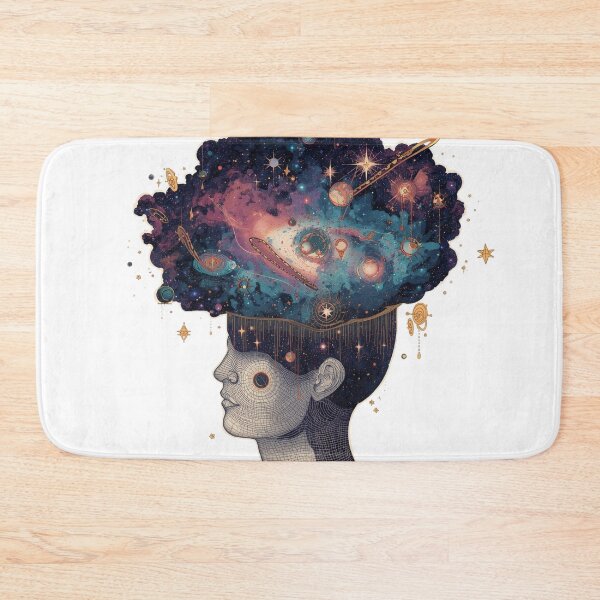 Item preview, Universe of Thoughts – Surreal Cosmic Mind Illustration designed and sold by catcurio.