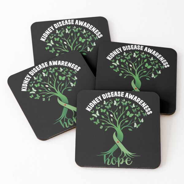 Item preview, Kidney Disease Awareness Hope Green Ribbon Tree With Butterflies Nature Health Art designed and sold by Capisedo.