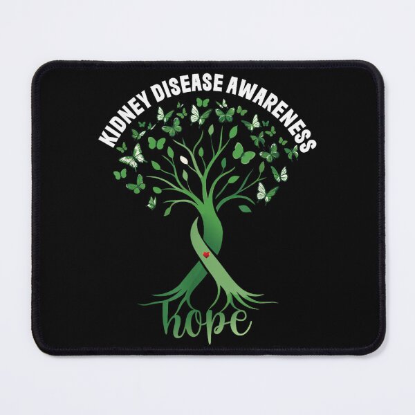 Item preview, Kidney Disease Awareness Hope Green Ribbon Tree With Butterflies Nature Health Art designed and sold by Capisedo.