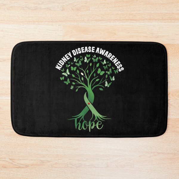 Item preview, Kidney Disease Awareness Hope Green Ribbon Tree With Butterflies Nature Health Art designed and sold by Capisedo.