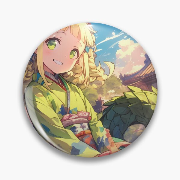 Item preview, Shiemi Moriyama Blue Exorcist Kimono Shrine Cute Spring Scene designed and sold by Spraykart.
