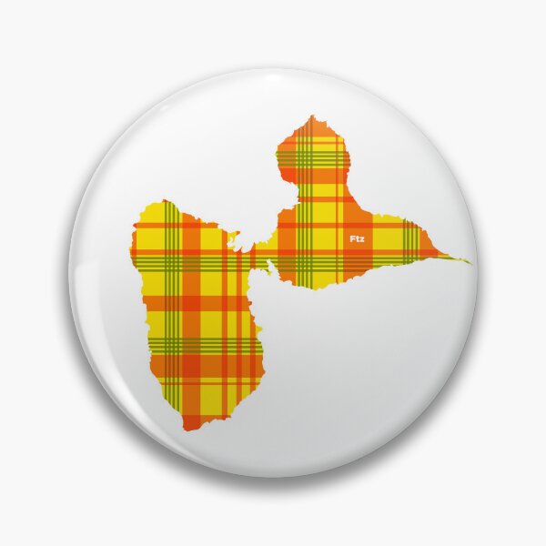 Item preview, Guadeloupe Map Madras Caribbean Island Design designed and sold by fritz-10signer.