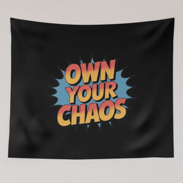 Item preview, Own Your Chaos – Retro Comic Pop Art Typography Design designed and sold by OpalkoP.