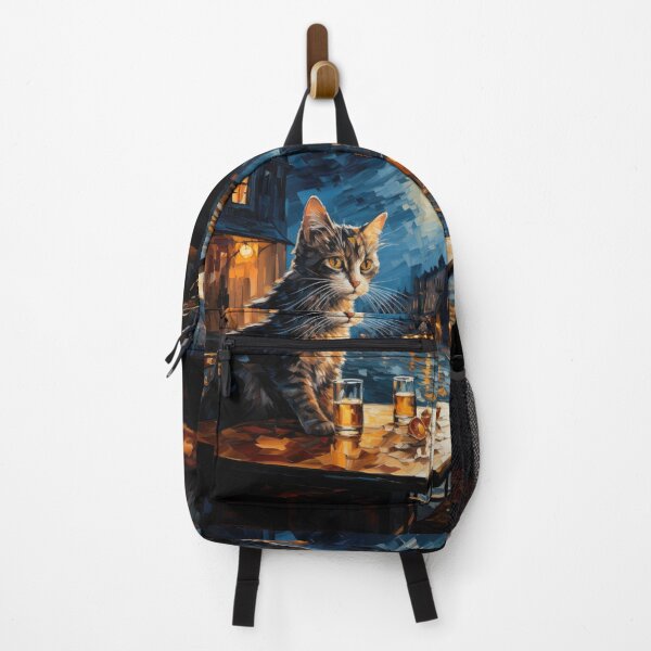 Item preview, Moonlit Cat at Café Terrace designed and sold by Erika Kaisersot.