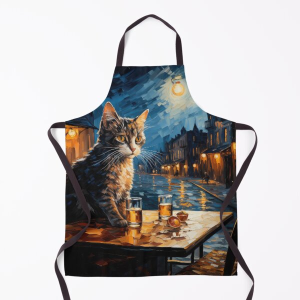 Item preview, Moonlit Cat at Café Terrace designed and sold by Erika Kaisersot.