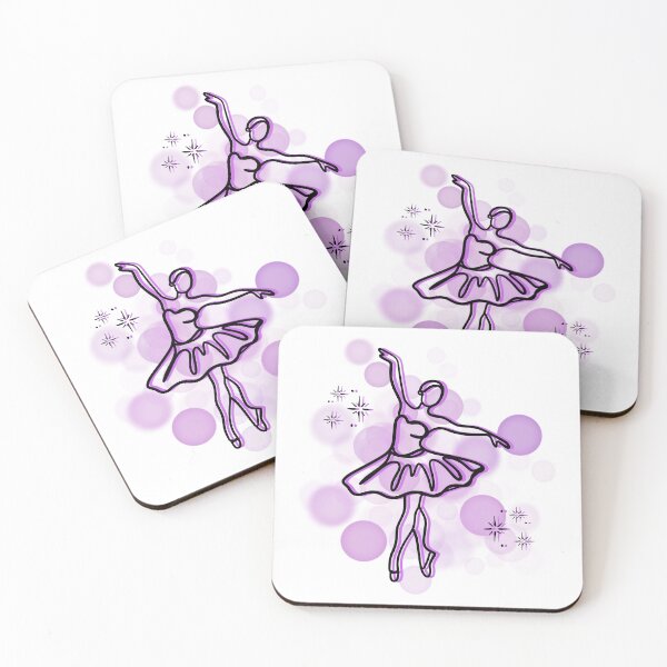Item preview, Ballerina Outline in Purple Tones - Lineart Illustration designed and sold by iamKRUK.