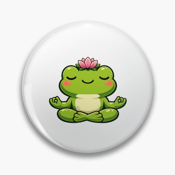 Item preview, Zen frog in lotus posture designed and sold by FroggyOnly.