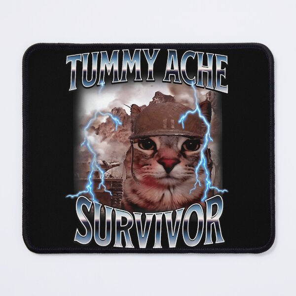 Item preview, Tummy Ache Survivor Soldier Cat Wearing Helmet Lightning Meme Soldier Cat Art designed and sold by Capisedo.