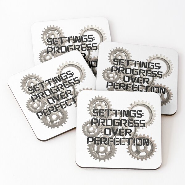 Item preview, Settings: Progress Over Perfection | Motivational Growth Mindset Design designed and sold by ejao-creatives.
