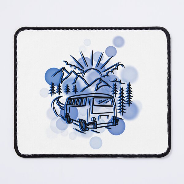 Item preview, Mountain Landscape Outline in Blue Tones - Lineart Illustration designed and sold by iamKRUK.