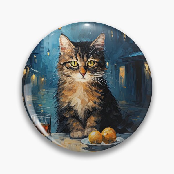 Item preview, Night Café Cat with Dessert designed and sold by Erika Kaisersot.
