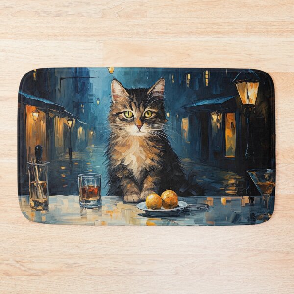 Item preview, Night Café Cat with Dessert designed and sold by Erika Kaisersot.