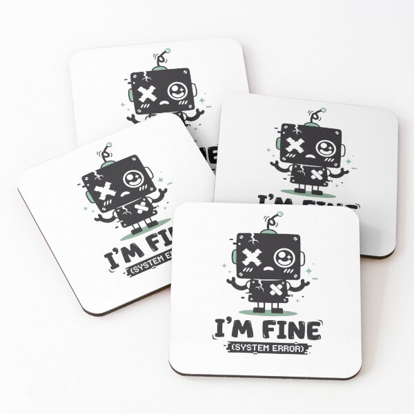 Item preview, I’m Fine (System Error) – Cute Glitch Robot designed and sold by meesara.