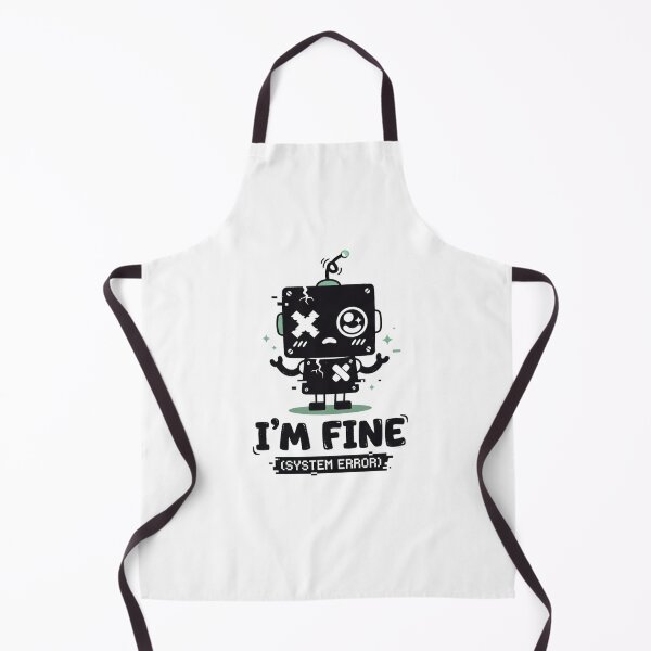 Item preview, I’m Fine (System Error) – Cute Glitch Robot designed and sold by meesara.