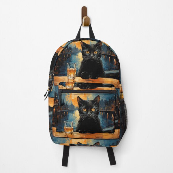 Item preview, Black Cat at Riverside Night Café designed and sold by Erika Kaisersot.