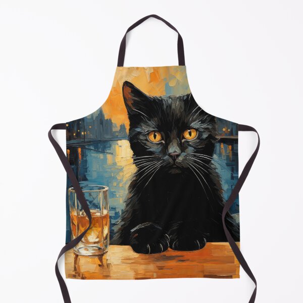 Item preview, Black Cat at Riverside Night Café designed and sold by Erika Kaisersot.