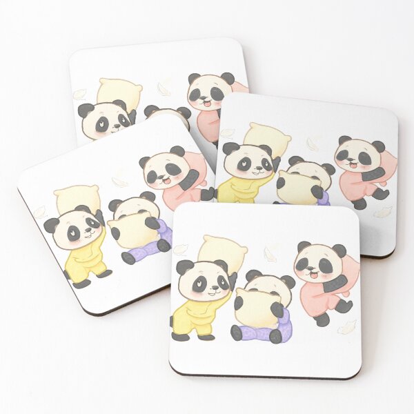 Item preview, Cute Pandas Pillow Fight designed and sold by Velvet-motive.