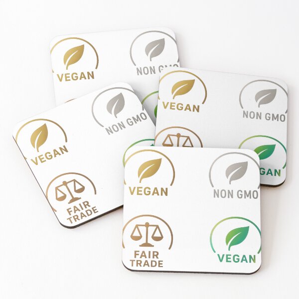 Item preview, Four eco friendly logos on transparent background designed and sold by Creative88Art.