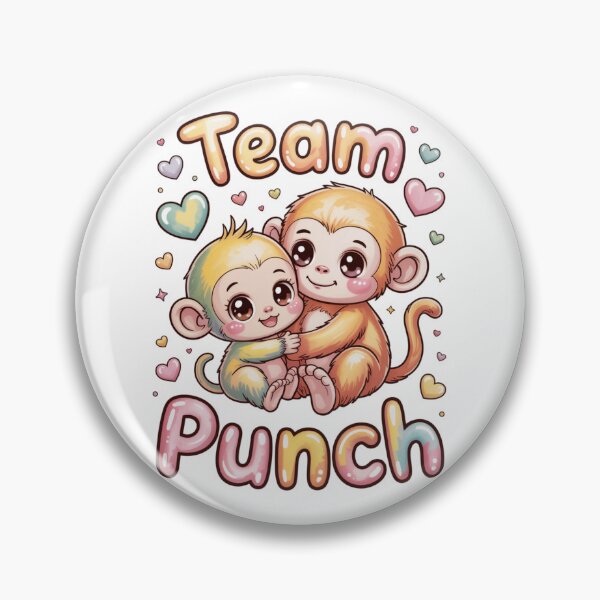 Item preview, Team Punch – Kawaii Fluffy Golden Mama Monkey Hugging Yellow Green Baby Pastel Rainbow Tee designed and sold by DarylWelsh2024.