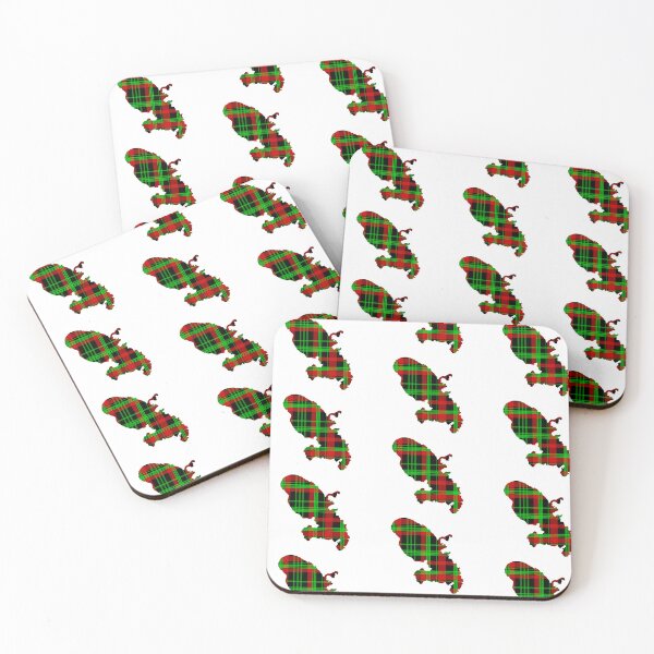 Item preview, Martinique Map Madras Red Green Black Design designed and sold by fritz-10signer.