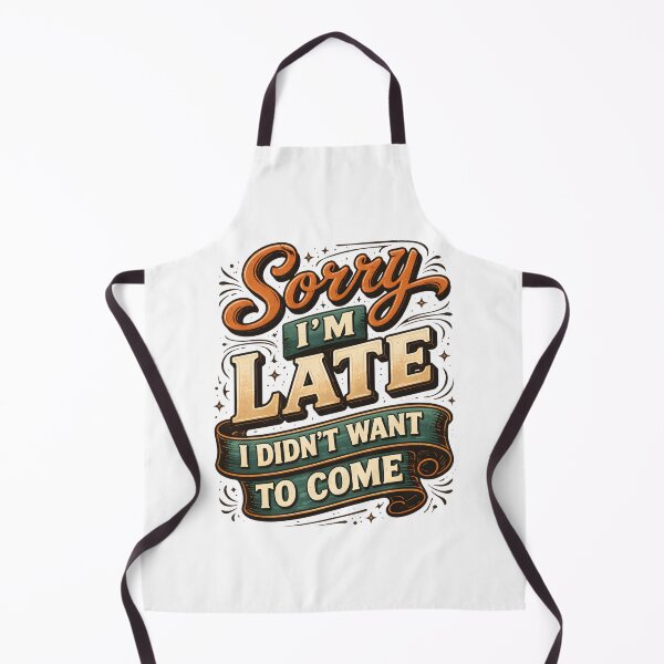 Item preview, Sorry Im Late I Didnt Want to Come Funny Quote designed and sold by OlizaPrint.
