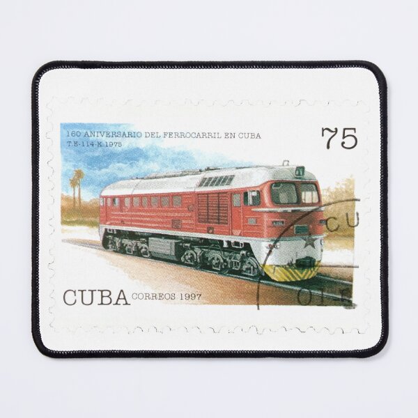 Item preview, Cuba Red 1997 Train Railway Postage Stamp designed and sold by red-amber65.