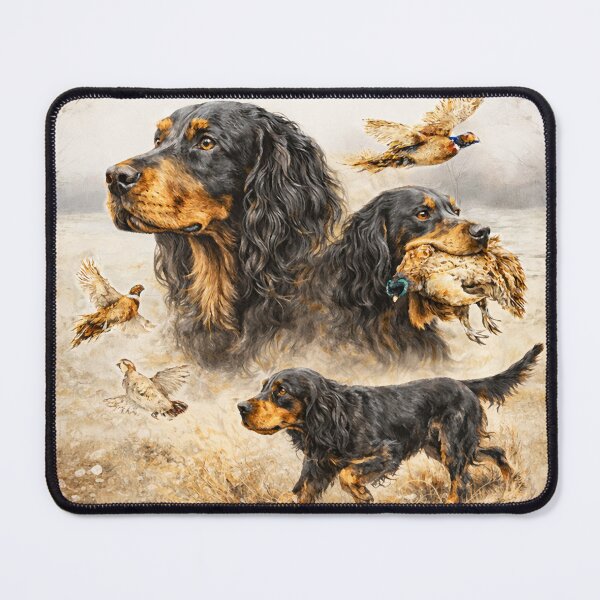 Item preview, Gordon Setter , Hunting Dog – Vintage Bird Dog Illustration designed and sold by TammyHunterArt.