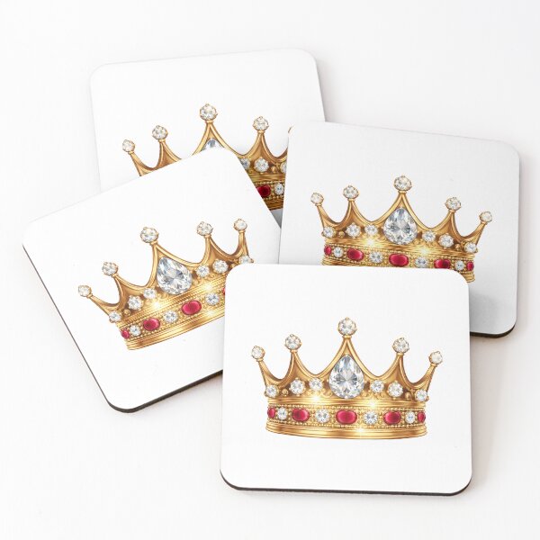 Item preview, A luxurious gold crown with diamonds and rubies on transparent background designed and sold by Creative88Art.