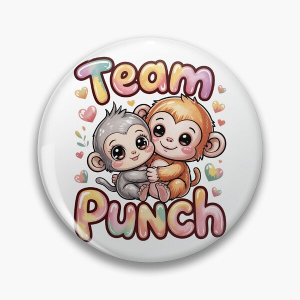 Item preview,  Team Punch – Kawaii Grey Lash Girl & Rust Boy Monkey Tee | Couple Shirt designed and sold by DarylWelsh2024.
