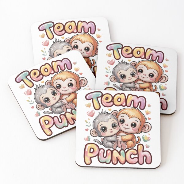 Item preview,  Team Punch – Kawaii Grey Lash Girl & Rust Boy Monkey Tee | Couple Shirt designed and sold by DarylWelsh2024.