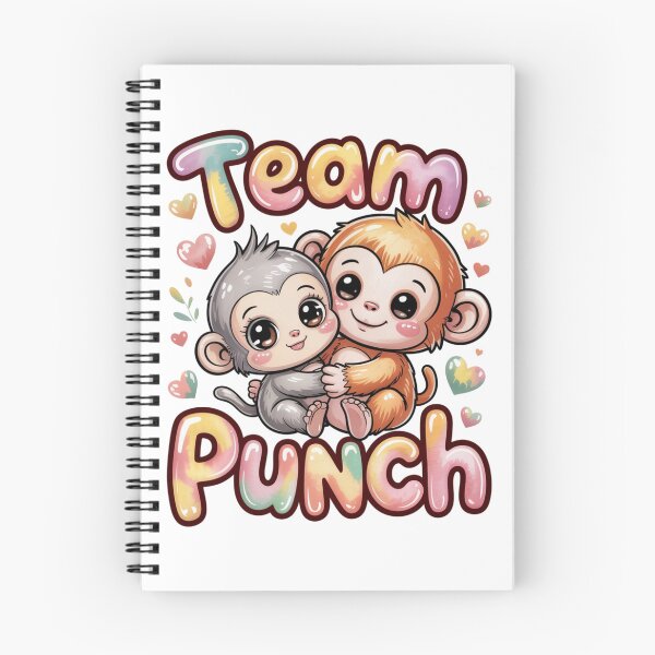 Item preview,  Team Punch – Kawaii Grey Lash Girl & Rust Boy Monkey Tee | Couple Shirt designed and sold by DarylWelsh2024.