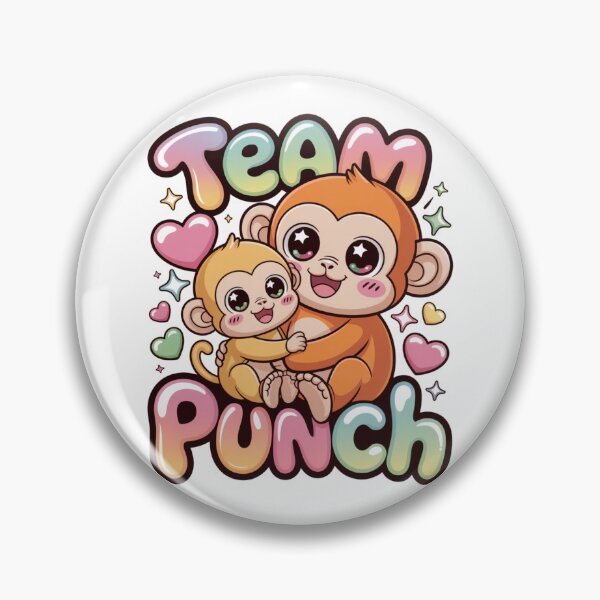 Item preview, Team Punch – Kawaii Star-Eyed Rust Mama & Golden Baby Monkey Tee designed and sold by DarylWelsh2024.
