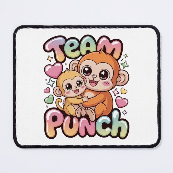 Item preview, Team Punch – Kawaii Star-Eyed Rust Mama & Golden Baby Monkey Tee designed and sold by DarylWelsh2024.