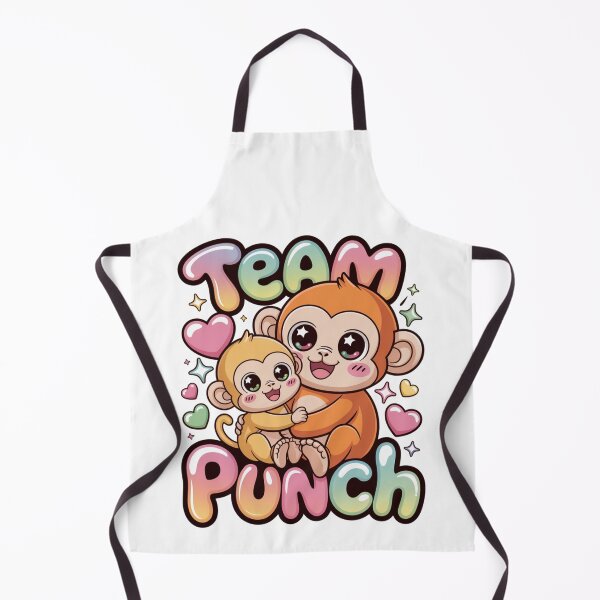 Item preview, Team Punch – Kawaii Star-Eyed Rust Mama & Golden Baby Monkey Tee designed and sold by DarylWelsh2024.