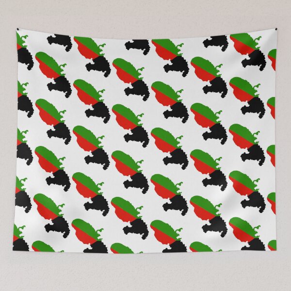 Item preview, Martinique Map Flag Red Green Black Design designed and sold by fritz-10signer.