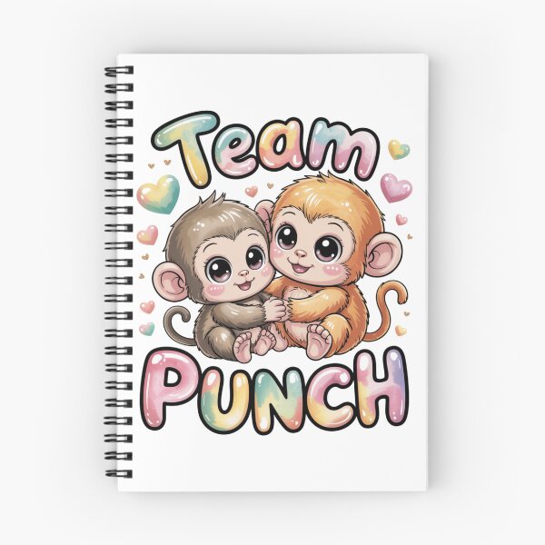 Item preview, Team Punch – Kawaii Grey & Golden Baby Monkey Duo Tee designed and sold by DarylWelsh2024.