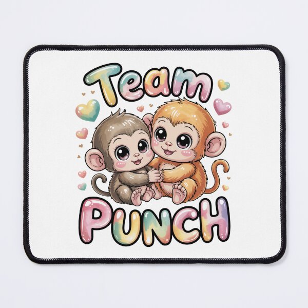 Item preview, Team Punch – Kawaii Grey & Golden Baby Monkey Duo Tee designed and sold by DarylWelsh2024.