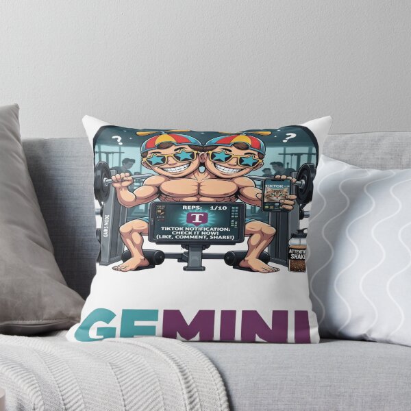 Item preview, Funny Gemini Gym - "TikTok Mode" Conjoined Twins Beast Mode T-shirt designed and sold by ClaussShop.