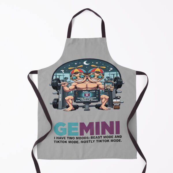 Item preview, Funny Gemini Gym - "TikTok Mode" Conjoined Twins Beast Mode T-shirt designed and sold by ClaussShop.