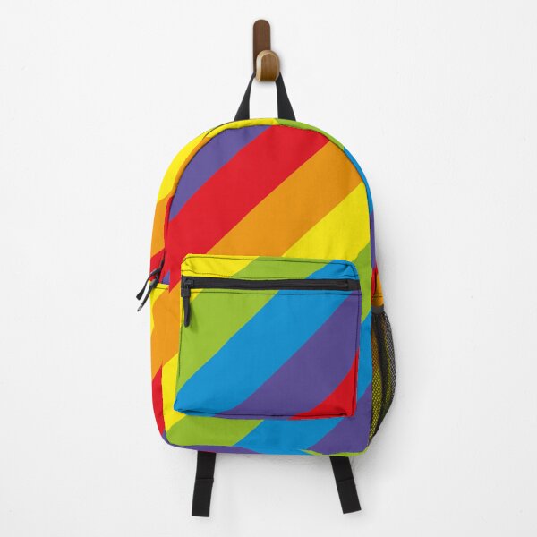 Item preview, Rainbow Stripes – Bold Diagonal Rainbow Stripe Pattern Print designed and sold by Fabulosa Designs.