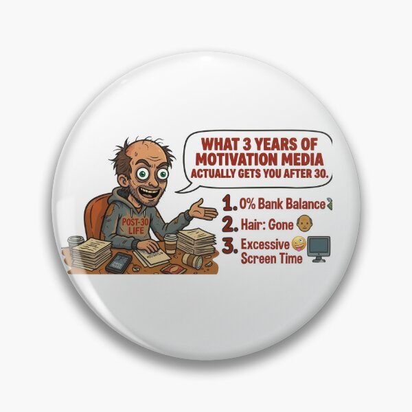 Item preview, 3 Years of Motivation Media Reality Check - Funny Sarcastic Art designed and sold by Ithaca2077.